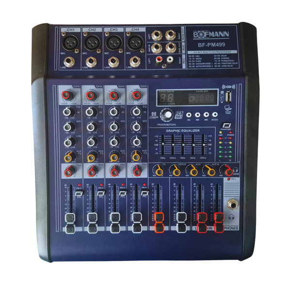 BOFMANN 4 KANAL 2X200WATT POWER MİKSER